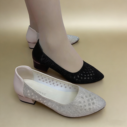 😍😍【35-41】 Žhavé prodyšné sandály s diamantovou síťovinou pro ženy