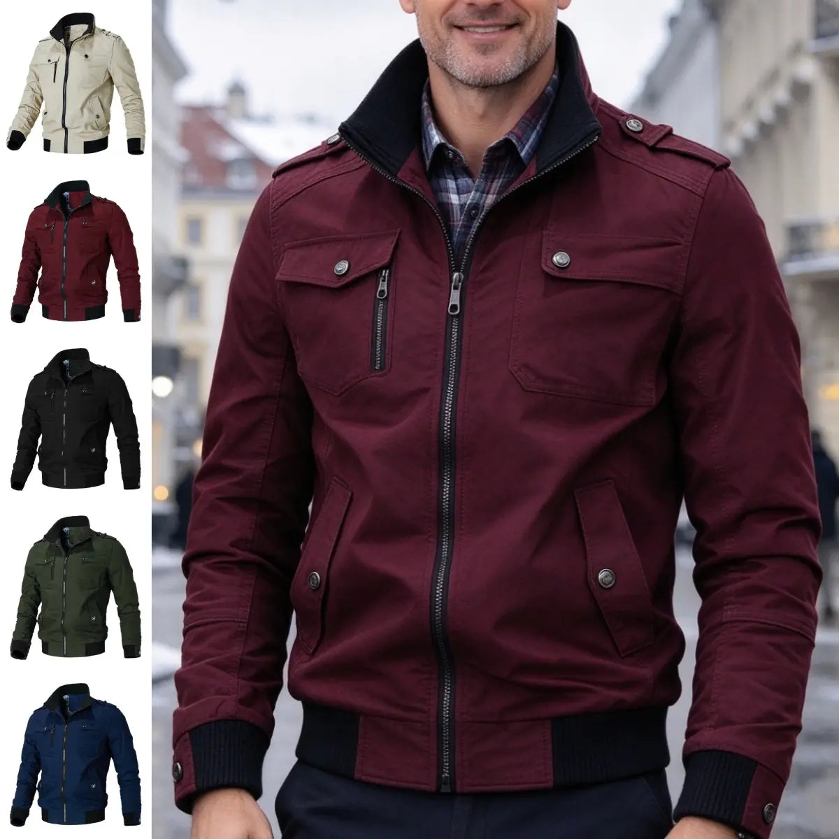 👍🔥 【M-5XL】 Nová pánská vojenská bunda, pevná, vysoce kvalitní, teplá