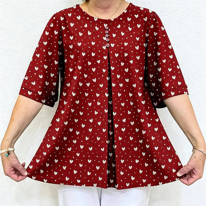 👚【50% OFF】Tricou lejer din bumbac imprimat pentru vară