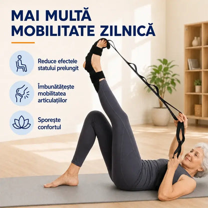【2 piezas】Cinturón de estiramiento y estiramiento de ligamentos para yoga y fitness: correa transpirable y ajustable para tobillos y pies, recuperación y flexibilidad.