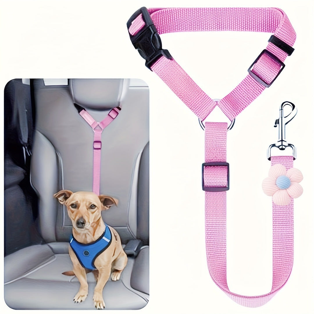 [2 pieza 23 euros] Cinturón de seguridad para perros y correa para pasear (2 en 1)