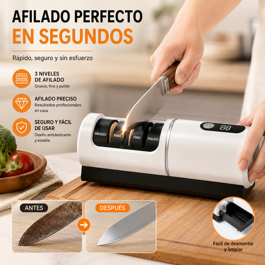 ⏳ ¡40% de descuento! 🔪 Afilador de cuchillos eléctrico inalámbrico multifuncional, recargable ✨