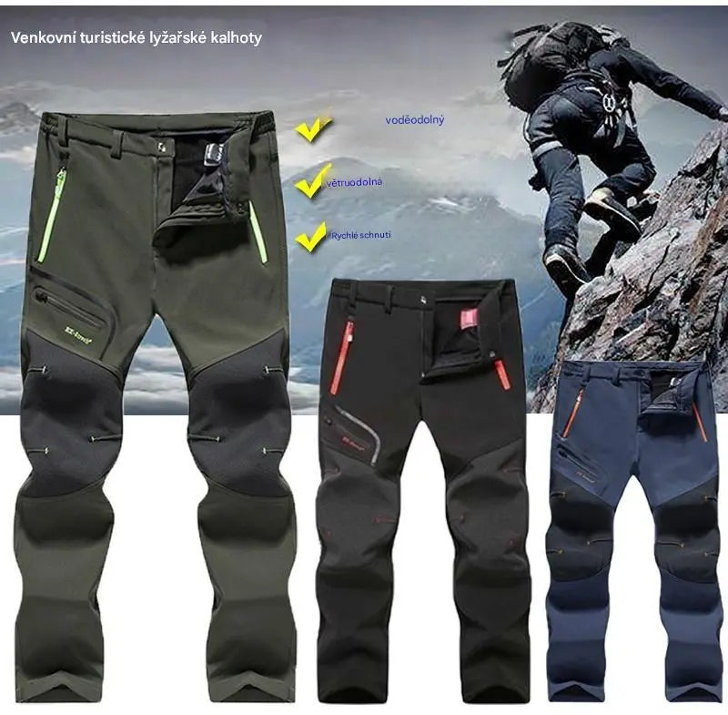 🏃‍♂️【S–5XL】2026 Nové pánské outdoorové kalhoty na podzim a zimu - teplé, fleecové, nepromokavé a větruodolné