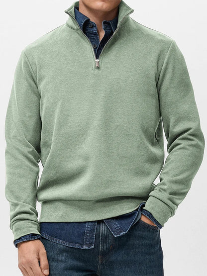 👔【S-5XL】Nová pánská mikina s dlouhým rukávem, polovičním zipem a stojáčkem. Všestranná mikina