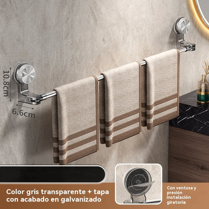 🎁【¡50% de descuento el último día!】✨🚿Diseño ligero y sin perforaciones —Toallero retráctil con ventosa