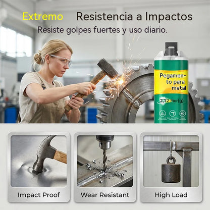 🔥【Oferta limitada al 50%!!】🔥【Juego de 3 piezas】 🔥🛠️Pegamento reparador de metal AB de alta resistencia