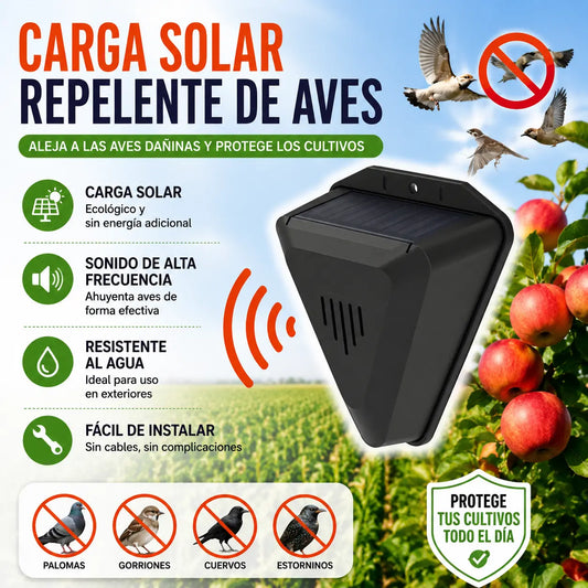 🔥📣Dispositivo de alarma solar con sonido y luz para pájaros, ideal para huertos, estanques de peces, arrozales