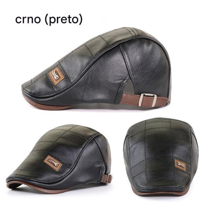 🔥 🔥 Kapa u retro stilu, od visokokvalitetne prirodne kože, savršeno se uklapa u sve – 4190315