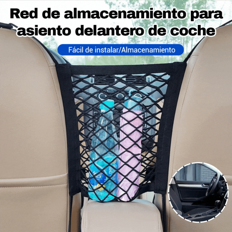 🚗Red de almacenamiento central para asiento de automóvil, red para automóvil