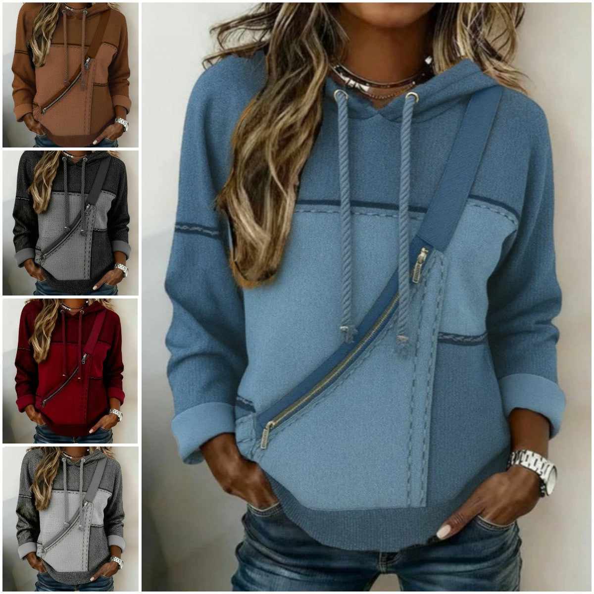 🔥🎀【S-5XL】Ženska majica dugih rukava s kapuljačom i printom - 4222995