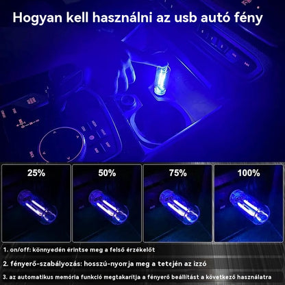 【50% KEDVEZMÉNY!】【Vegyél 1-et, a 2-őt pedig ingyen kapod!】USB-s autós éjszakai lámpa-4181692