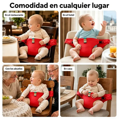 👶✨Cinturón de Seguridad Portátil para Trona de Bebé | Arnés Universal para Silla de Comida Infantil | Ideal para Viajes y Salidas con Niños