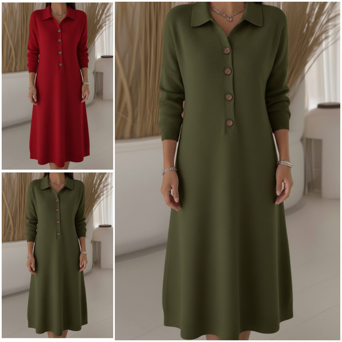 🔥【S-3XL】Dámske elegantné pletené šaty na jar/jeseň 2026