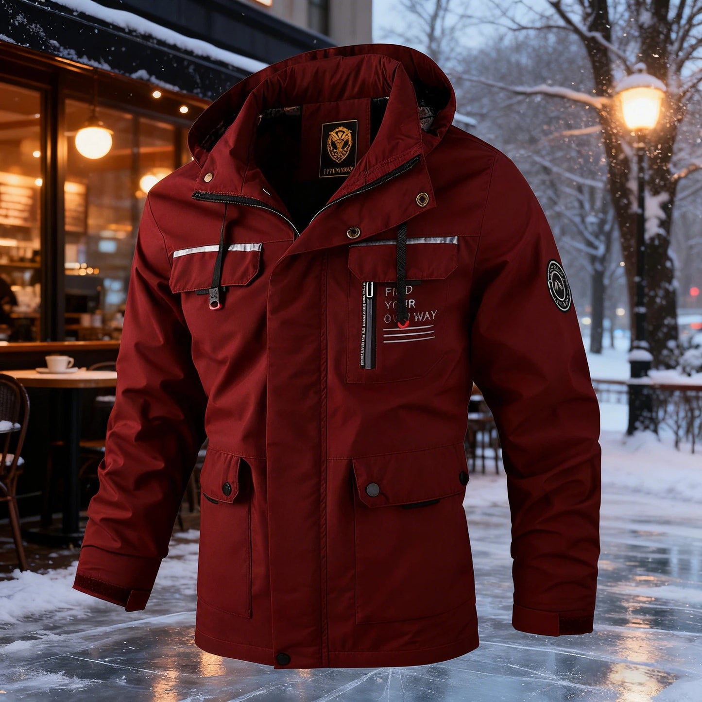 🔥🔥【M-6XL】Új, vastag, meleg ősz- téli férfi kabát, amely szellőálló és vízálló-4168133