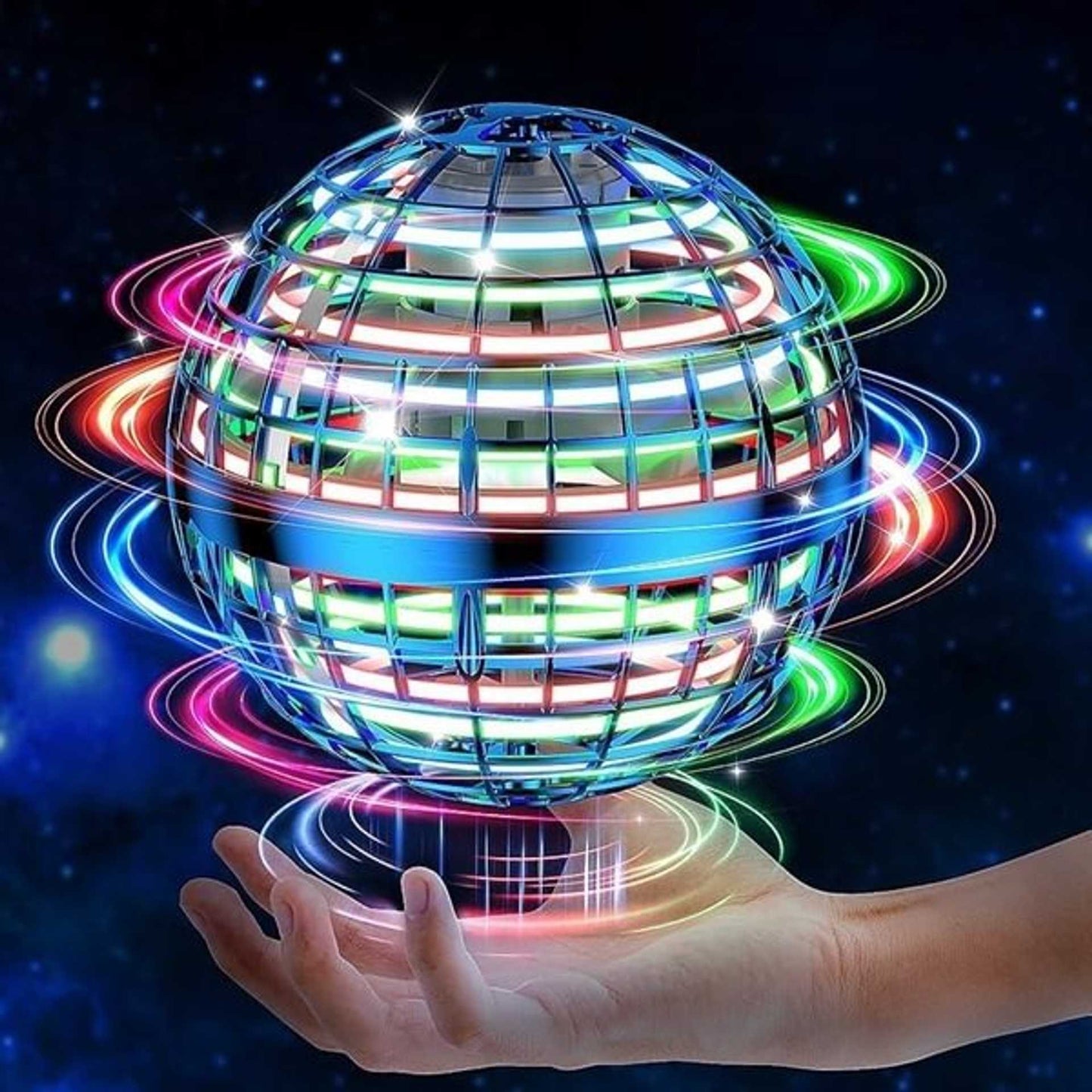 🛸🌀【Kupite jedan, drugi dobijete gratis】🌀🔥 Najprodavanija pametna senzorska rotirajuća magična leteća lopta, sjajna magija na dohvat ruke, cool i šarena, može letjeti - 4194437