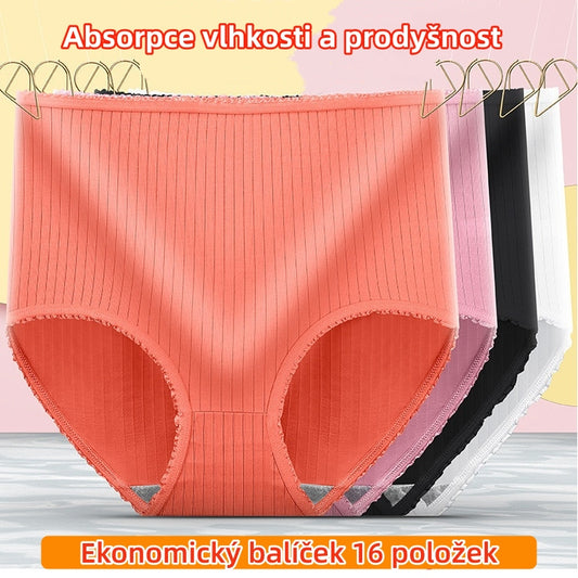 💖 (8 kusů) Poslední den s 50% slevou: Dámské kalhotky s vysokým pasem pro plnoštíhlé ženy