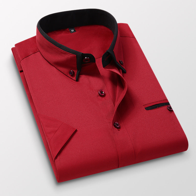 👔【M-5XL】Camisa de negocios de manga larga para hombre de alta calidad, cómoda y elástica_4312738