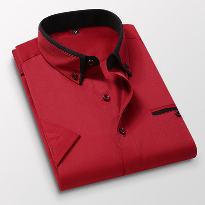 👔【M-5XL】Camisa de negocios de manga larga para hombre de alta calidad, cómoda y elástica_4312738