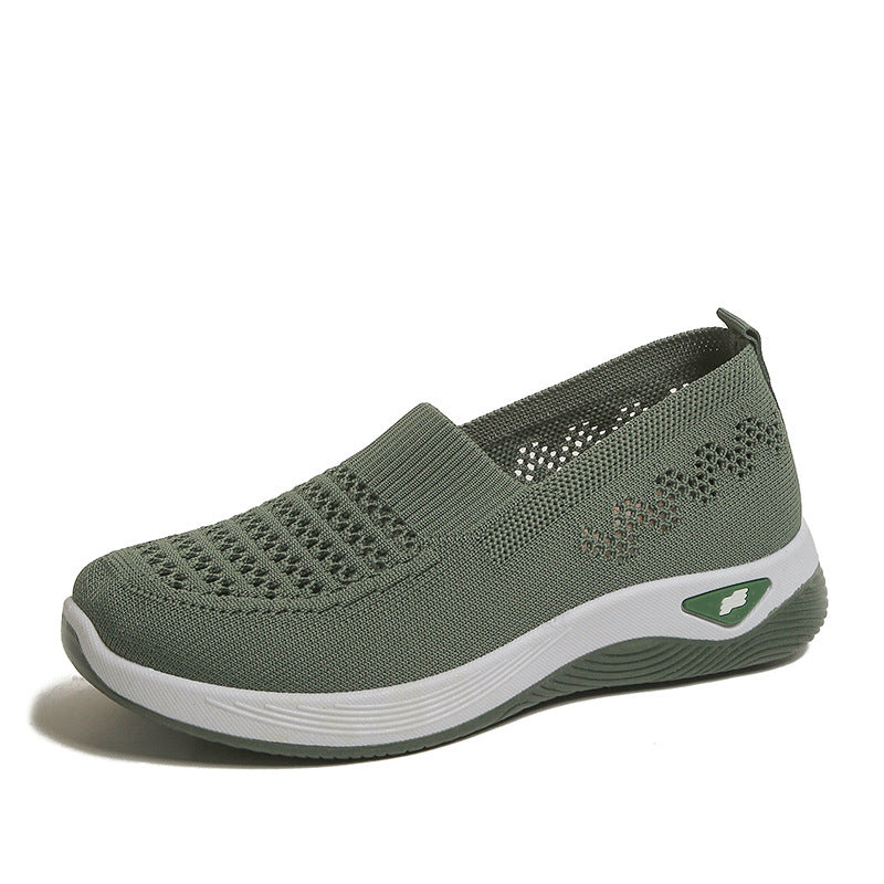 💖Oferta por tiempo limitado🔥【35-43】🥿Zapatos nuevos de mujer tejidos, transpirables, casuales, antideslizantes para mamás, planos y flexibles._4248038
