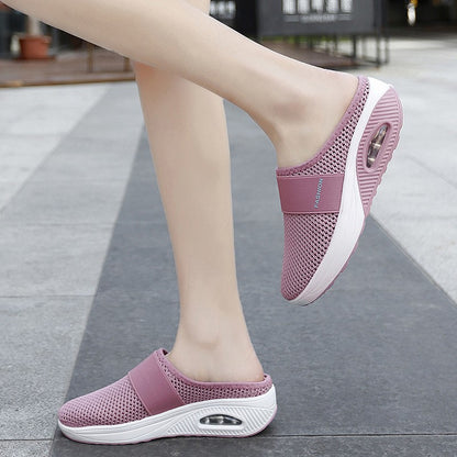👡🛒【Nuevo producto a precio reducido】💖🎁【35-43】Zapatillas 2026 de malla hueca con amortiguación de aire y alta elasticidad para caminar sin cansar