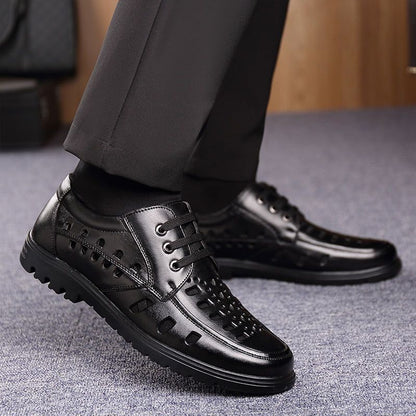 🏝️🔥Letní výprodej【Velikosti 38-44】Nové pánské prodyšné sandály z pravé kůže