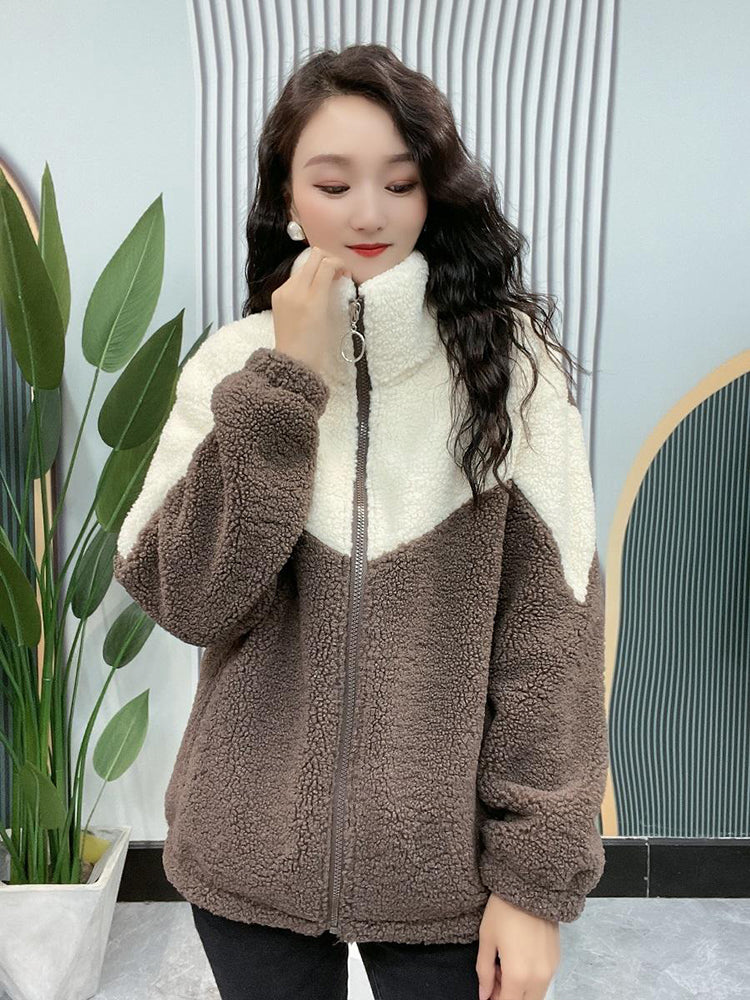 🔥🐏【M-4XL】Chaqueta de lana de invierno, chaqueta de algodón, chaqueta de algodón de lana de cordero gruesa, chaqueta cálida