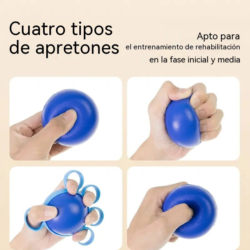 Pelota ortopédica para la recuperación de dedos y manos, con anillos de fijación, dispositivo de entrenamiento de fuerza y movilidad para personas mayores o con secuelas de un derrame cerebral.
