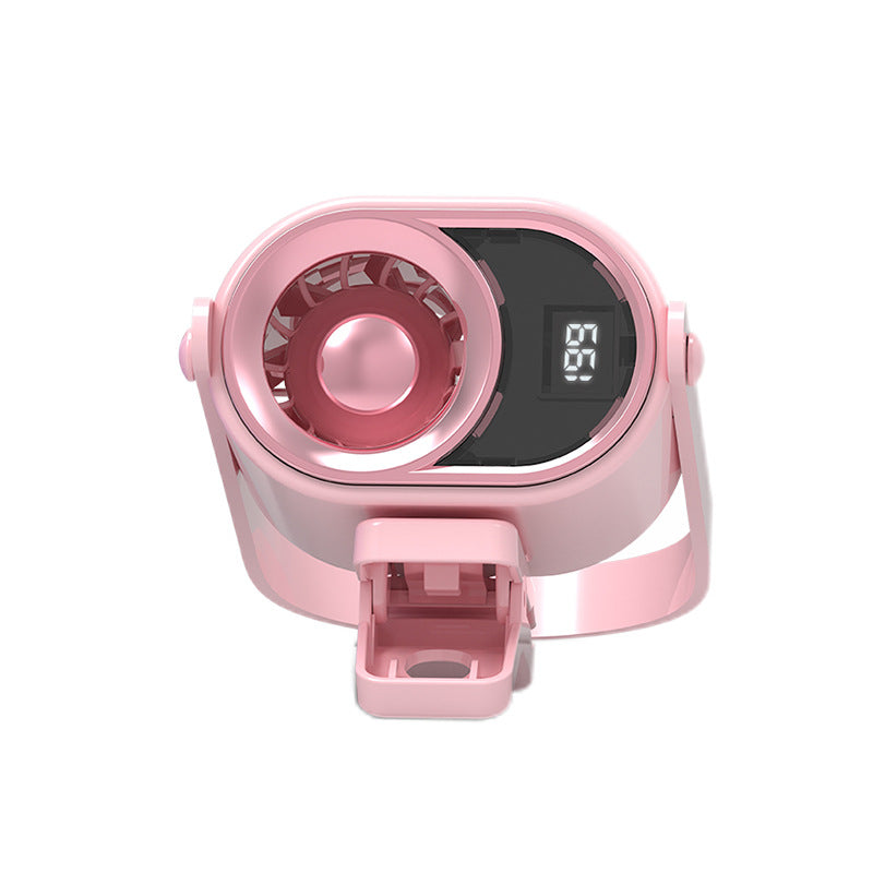 🌀 Ventilador manos libres con pantalla LED, clip integrado y 199 niveles de ajuste
