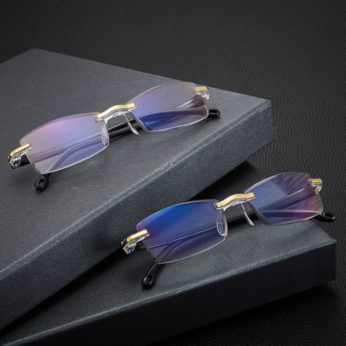 👓Gafas de lectura con luz azul de diamante de alta definición para hombres y mujeres