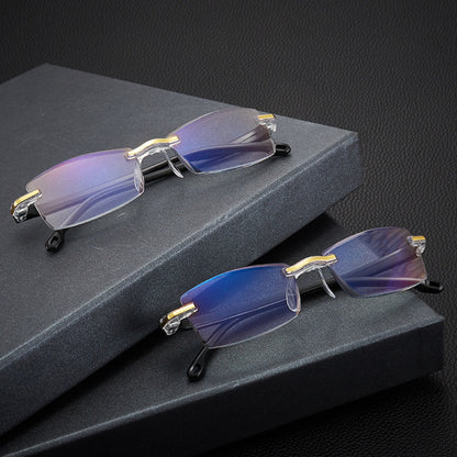 👓Gafas de lectura con luz azul de diamante de alta definición para hombres y mujeres