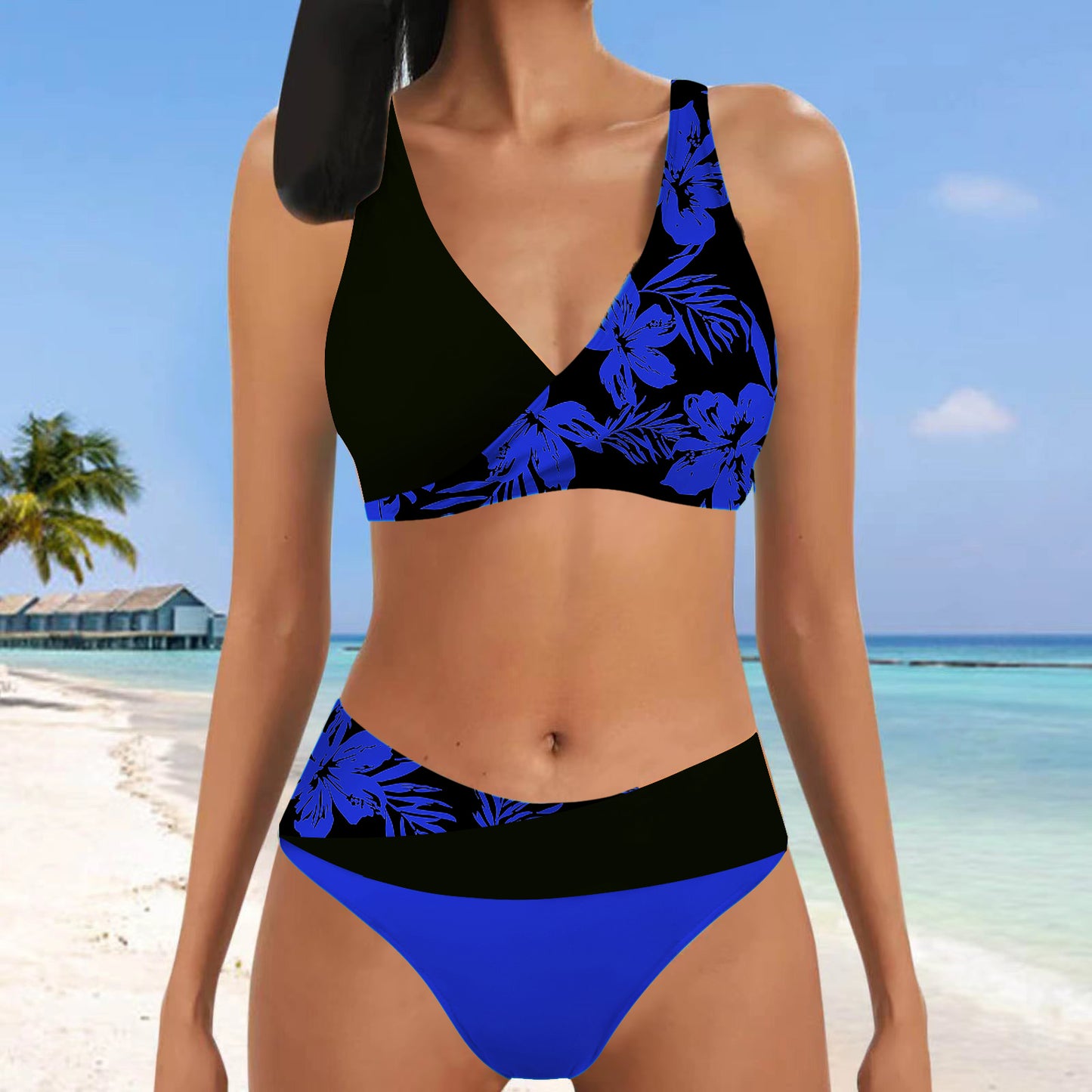 👙【S~5XL】2023 nuevo traje de baño de bikini de dos piezas para mujer