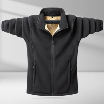 【M-6XL】imní bunda z polar fleecu pro větší velikosti, módní teplá bunda
