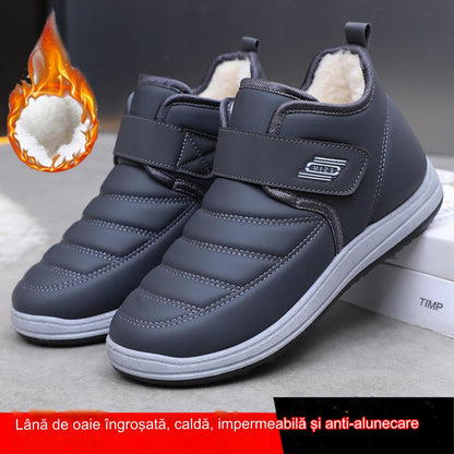 【39-44】🔥👟Nové zimní zateplené pánské zimní boty z ovčí vlny, voděodolné pro rok 2024.-3847856