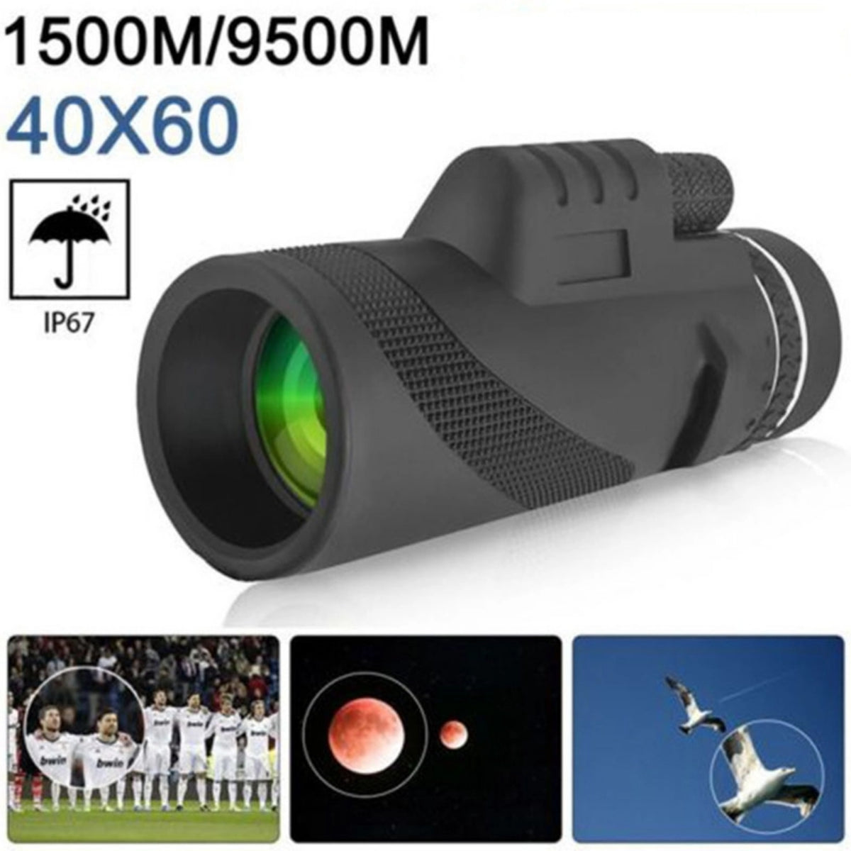 🔭【40X60】Monokulární dalekohled s vysokým zvětšením a vysokým rozlišením pro noční vidění
