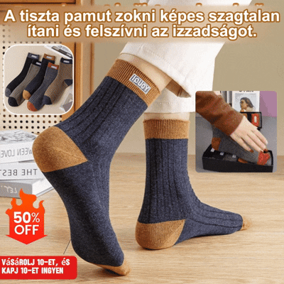 😍🧦【10 pár】 2025 új férfi izzadságelnyelő pamut dezodor zokni - 4210770