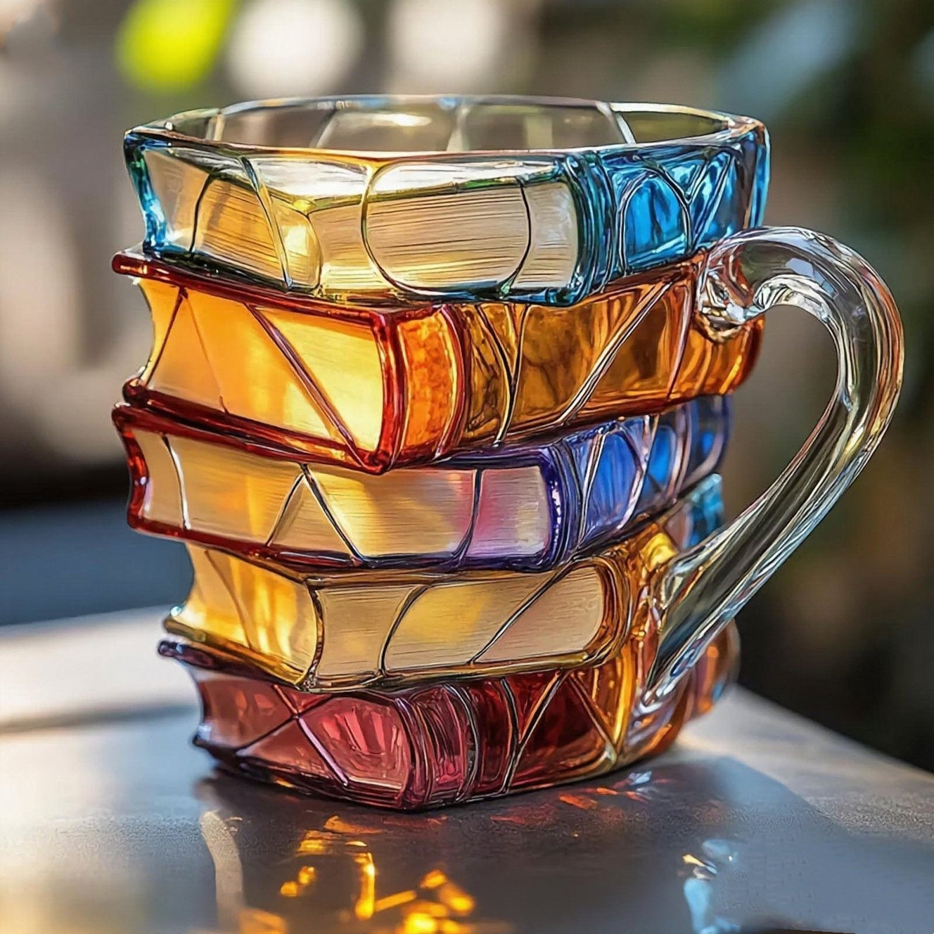 ☕ Legkelendőbb kávéscsésze📚3D festett, könyv alakú kávéscsésze