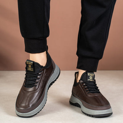 ⛄🔥【39-45】2025 Pánské zimní volnočasové sportovní boty, pravá kůže, voděodolné, měkká podešev a samet, nové