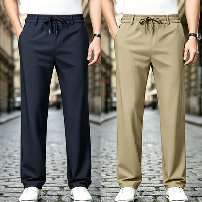👖[Compra uno y llévate otro gratis] Pantalones casuales de pierna recta: confeccionados con un material elástico, delicado y transpirable para una máxima comodidad.
