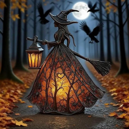 🧙‍‍♀️Lampa za vješticu za Noć vještica, jedinstvena ukrasna figurica za stolnu lampu, noćno svjetlo na nogama, pogodno za dom, trijem, ured, ukras za zabavu, može se koristiti kao ukras za Noć vještica i kao poklon.-4123845