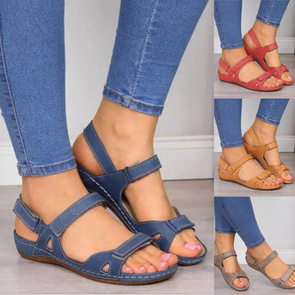 🔥【Kup 1 a 1 zdarma】Nové pohodlné a přenosné dámské sandály na suchý zip-3970865