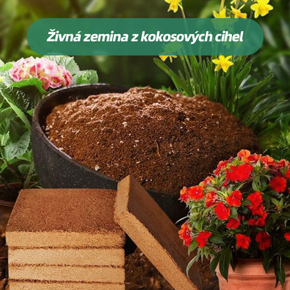 💥【300g 3 položky】🌱🌱 Výživná kokosová cihlová půda