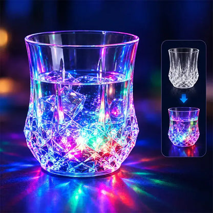 ✨💎Juego de vasos de cristal con luz LED activada por líquido🥂