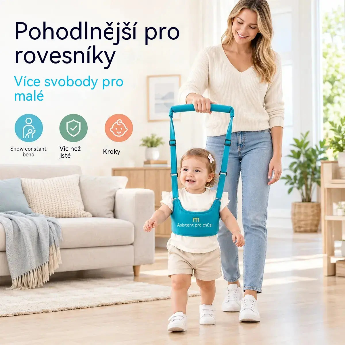 Dětský postroj 2 v 1 – prodyšný, ergonomický a s ochranou proti pádu 👶🚼