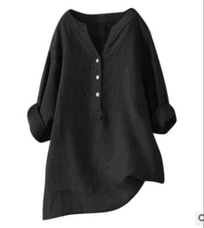 🔥👚【S-5XL】Nový jarní styl, otevřená košile v obyčejné barvě