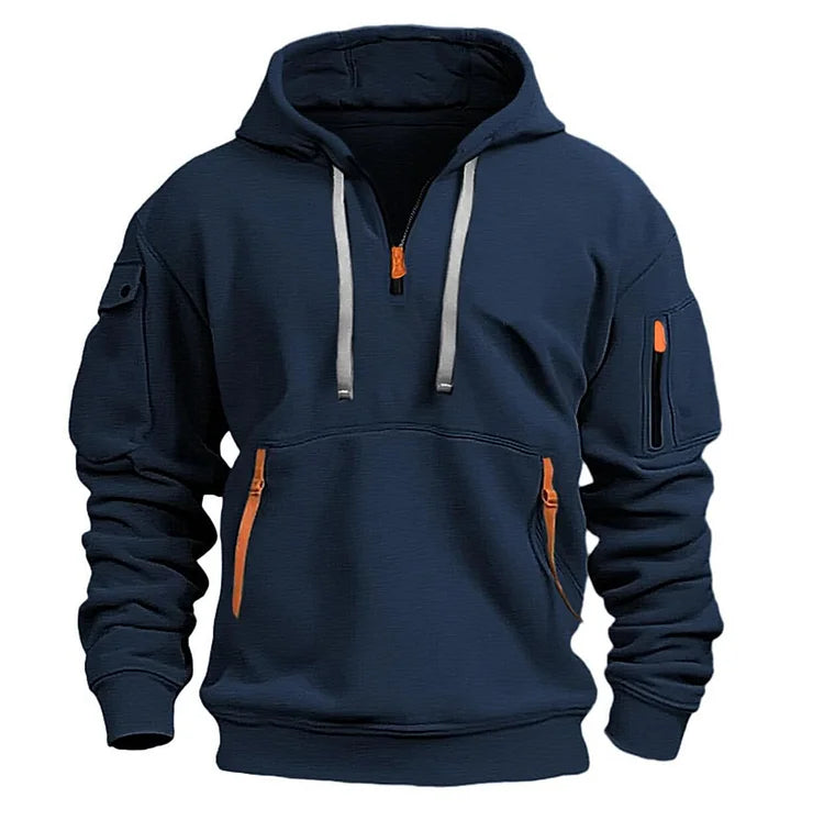 👕[Vremenski ograničena ponuda 47% popusta] Novo za jesen/zimu [S-5XL] Muška majica/kapuljača s patentnim zatvaračem i više džepova - Besplatna dostava