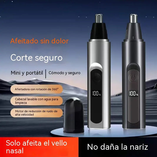 Recortador profesional de nariz y orejas con pantalla LED, regalos de viaje indoloros para