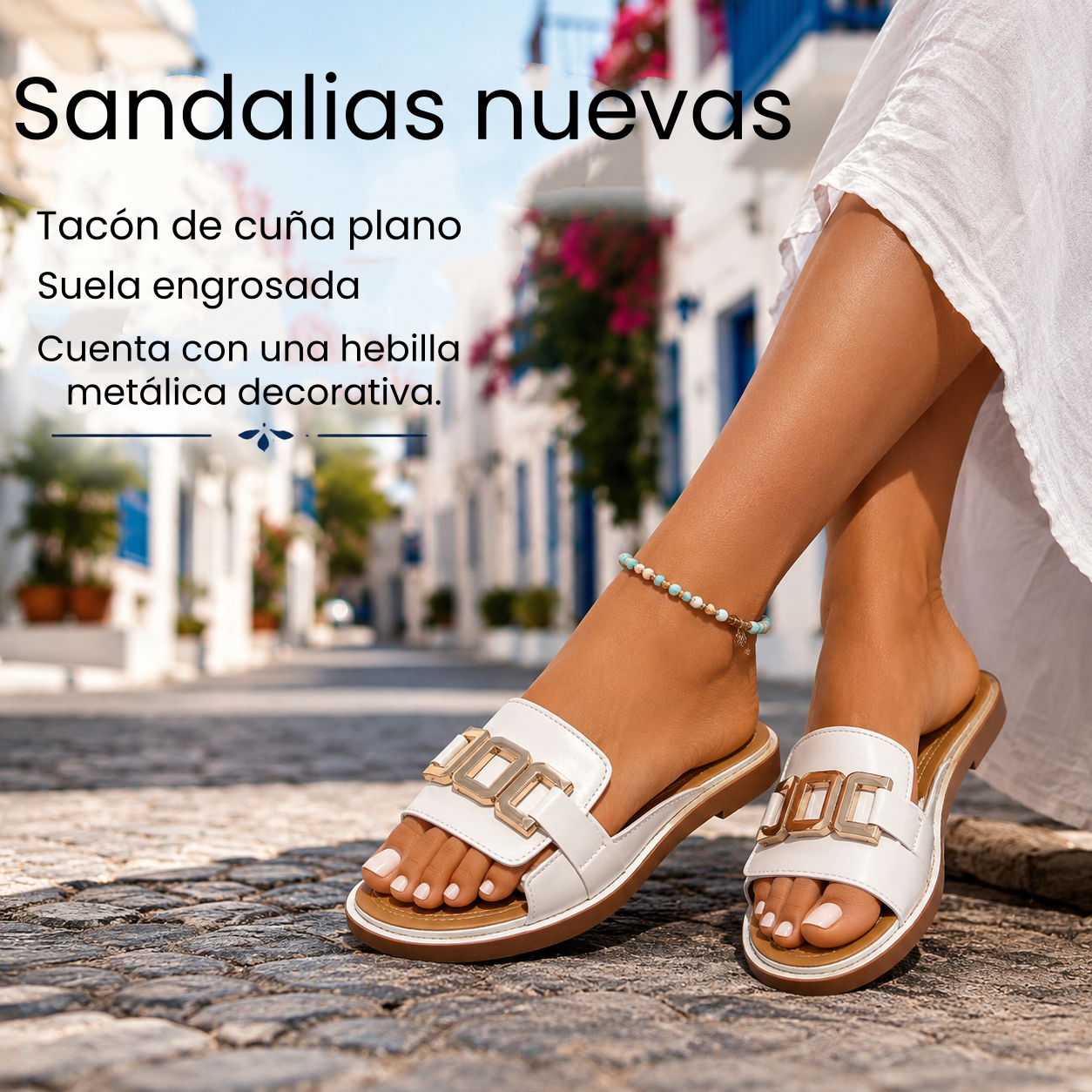 💞【36~45】Nuevas sandalias con tacón plano y suela gruesa, con forma de boca de pez.