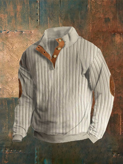 【S-5XL】 Chaqueta casual de hombre para otoño e invierno con cuello alto y mangas largas, suave y cómoda, cálida y a prueba de viento.