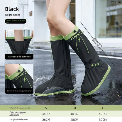 🔥🎁 Cubrezapatos impermeables plegables de caña alta: con un diseño antideslizante de doble cierre, estos protectores para los pies están especialmente diseñados para los desplazamientos diarios al aire libre y las salidas en días de lluvia.
