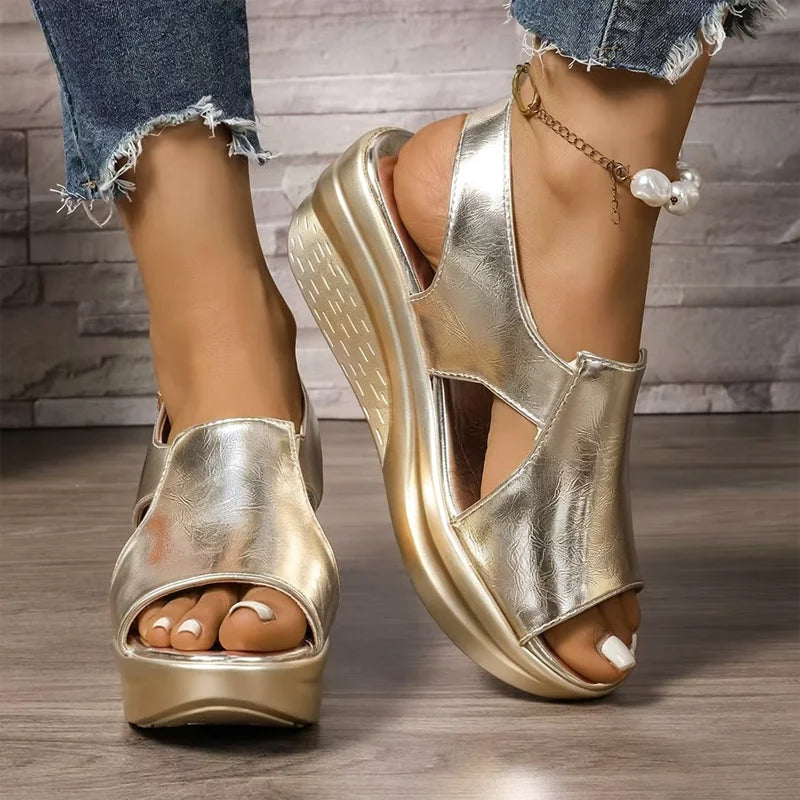💣 【Oferta especial por tiempo limitado】【36-43】Sandalias de cuña para mujer con suelas ortopédicas suaves para aliviar el dolor de pies